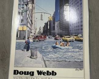 Lot # : 300z - Vintage 1985 framed signed Doug Webb poster
