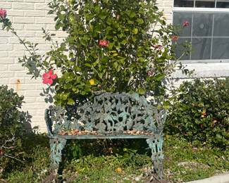 Wrought iron bench