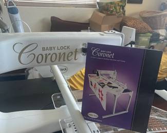 SALE PENDING: 2016 Baby Lock Coronet 16-inch Longarm Quilting Machine and Frame. Includes all manuals and accessories. Was recently serviced and is in excellent working order! Available for purchase now: $1200