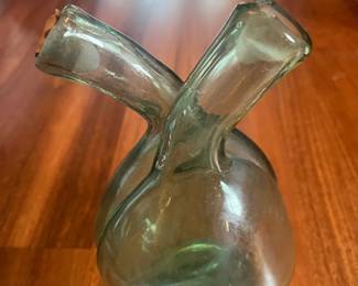 Vintage hand blown oil & vinegar glass