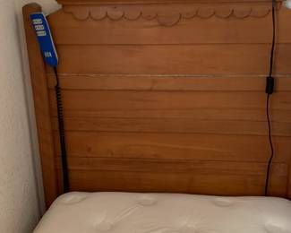Antique twin solid wood bed frame, Sealy Adjustable Mattress