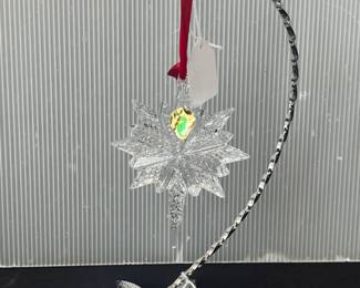 Waterford snowflake ornament w/stand