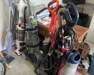Selection of vacuums, carpet cleaners and steamers