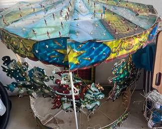 Christmas lawn carousel