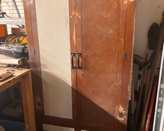 I started to refinish this wardrobe but did not complete it, SOLID WOOD