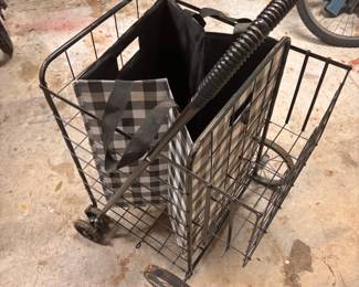 Rolling shopping cart used for Canton Trade Days.