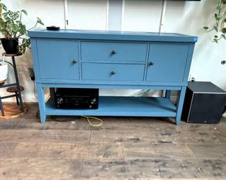 Chalk painted media console. Great condition