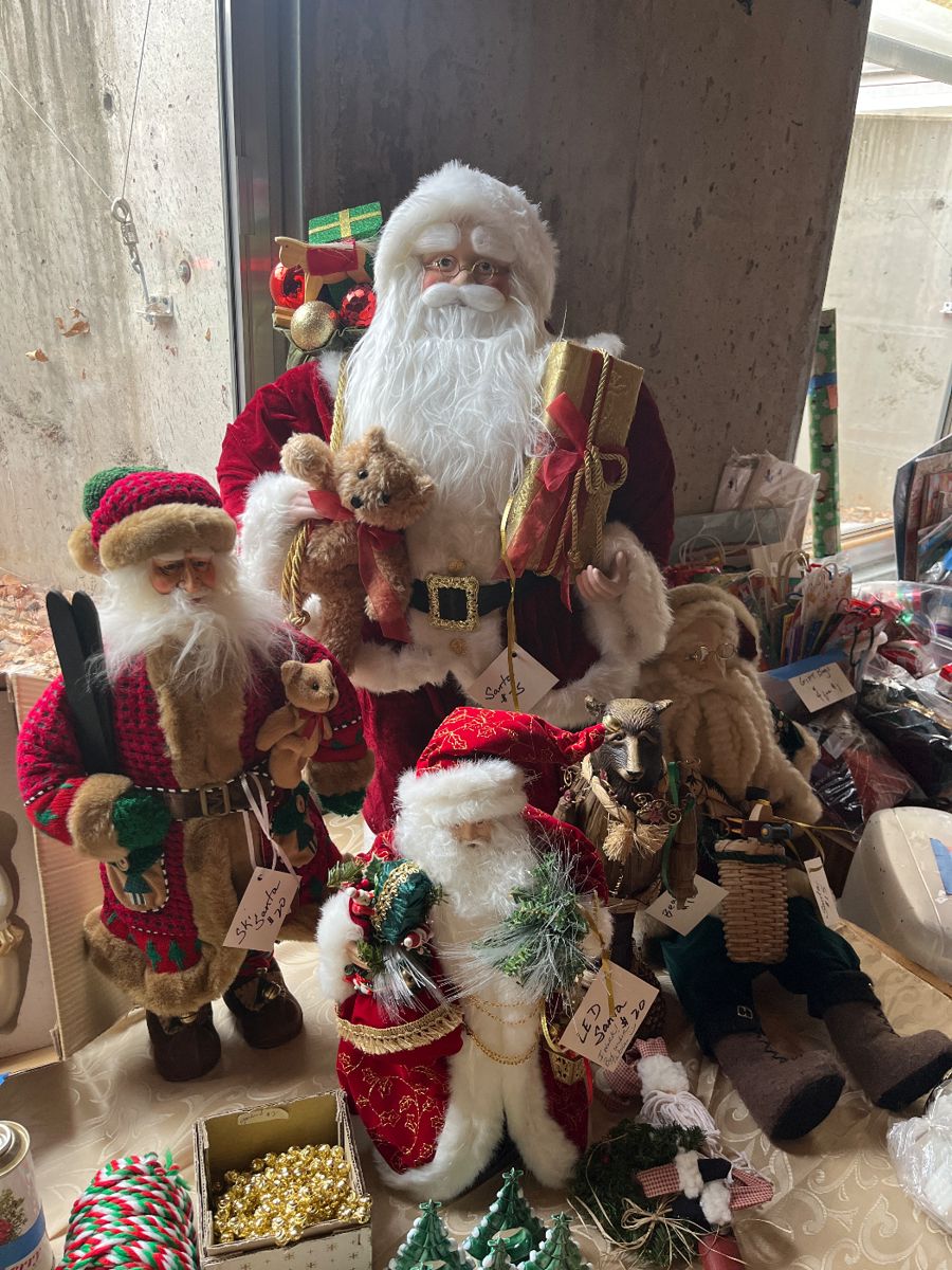 We've got the Santa's! Large, small, carrying skis. Merry Christmas!