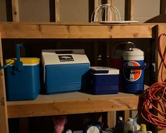 Coolers (cooler bags too), tools, extension cords, home and gardening tools, plant pots, several fresh painting tarps - you'll find something you need!