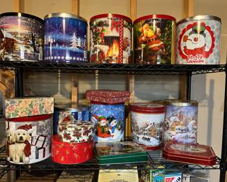 Empty storage tins - perfect for storing your Christmas decorations or ?