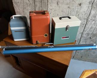 Vintage projectors and screens