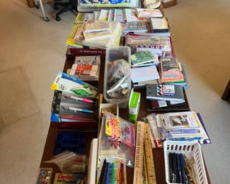 Office/school supplies - pens, pencils, paper sure but scissors, staplers, labels, binders, envelopes, whiteout (remember whiteout?!) .............it's all here.