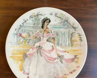 French collectable plate (one of 8).