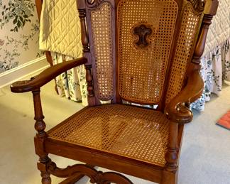 Antique cane rocker