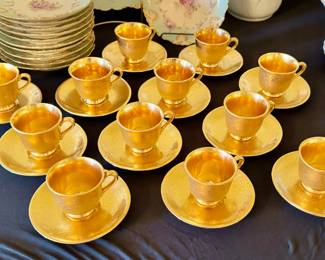Wheeling gold china demitasse