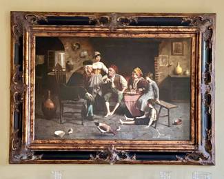 After Eugenio Zampighi oil on canvas