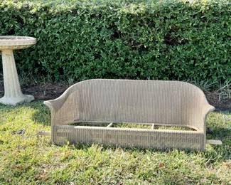 Fine wicker porch swing