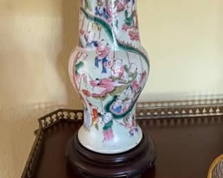 Asian porcelain lamp
