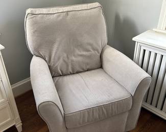 Beige Glider with Ottoman 