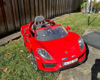 Kids Red Porsche Electric Driving Car
