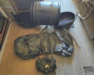 3364  3 Leather Motorcycle Bags 