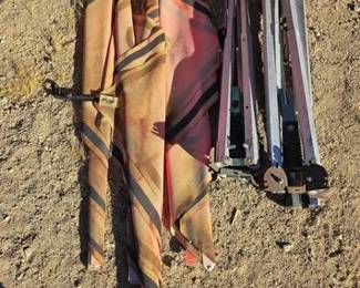 4032  3 Road Work Signs and 2 Stands 