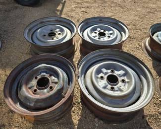 2040  Four 4 Lug Steel Wheels 