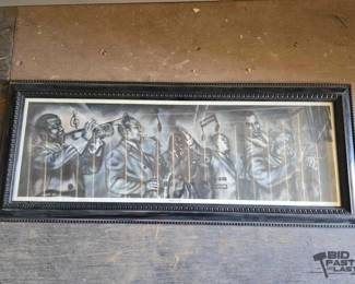 3310  Framed Legends of Jazz Print 