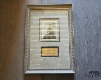 3386  Framed Signed Ann Southern Photo 