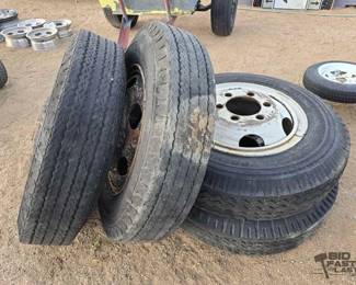2100  4 Semi Truck Wheels and Tires 
