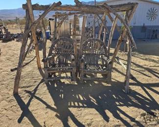 2176  Driftwood Double Swing Set 