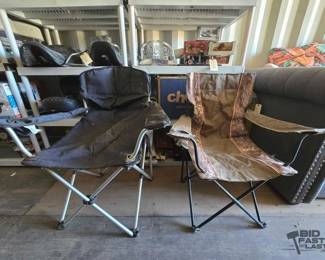 3398  2 Folding Outdoor Camping Chairs 