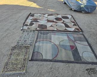 3208  4 Area Rugs 