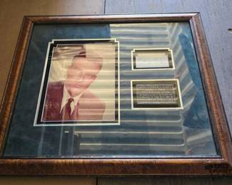 3394  Framed Montgomery Clift Photo and Signature 