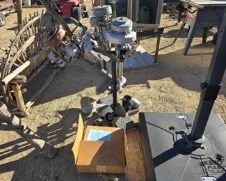 2172  3 Trolling Motors with Stand and Spare Propellers 