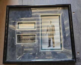 3388  Framed Anthony Quinn Photo and Signature 