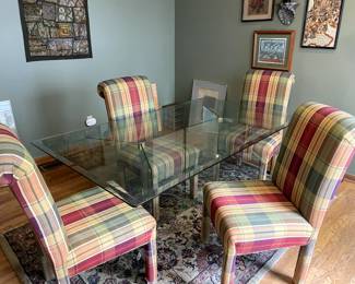 Glass Table and Fairfield Chairs