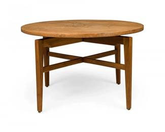 Jens Risom lazy susan dining table