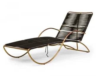 Walter Lamb brass "S" chaise