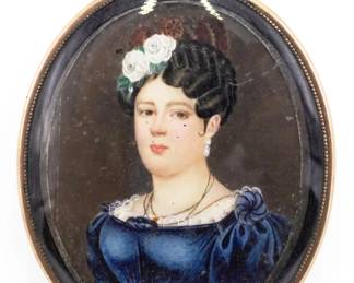 English 19th c Miniature portrait