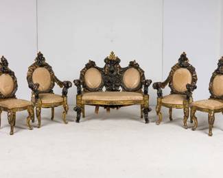 Venetian 19th c. seating suite