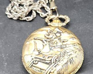 Micky Mouse Conductor Pocket Watch