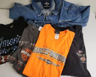 Harley Davidson Jean Jacket And Tees