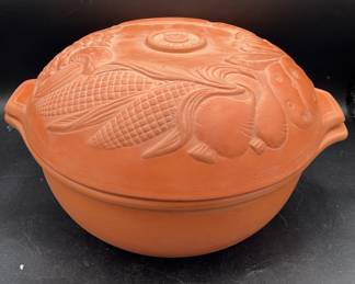 Vintage Gourme Topf Terra Cotta Clay Cooker