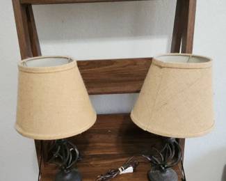 Shelf Desk With Lamps