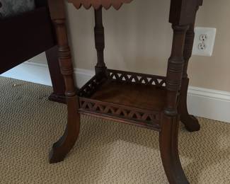 Antique 2 Tiered Parlor Table (29-1/2"W x 21-1/2"D x 28-1/2"H) 