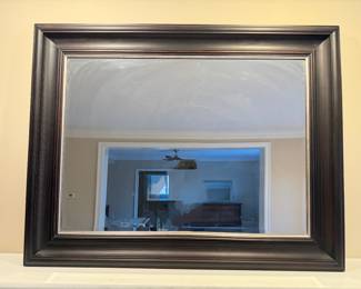 Black Framed Wall Mirror (49-1/2"W x 38-1/2"H)