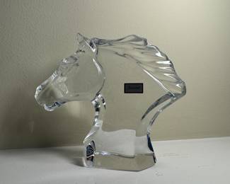 Baccarat Crystal Female Horsehead Statue
