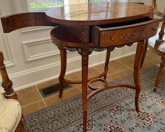 French 1 Drawer / 2 Side Door Side Table (26"W x 17"D x 30"H / 2 Available)