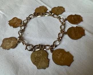 12K Gold Electroplate Charm Bracelet